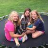   Scharo Ark's Ghost Rider In  The Storm with his new sisters- doing one of his favorite things- trampoline and swimming. 