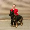 Ashley and Logan after winning her first open Junior Showmanship class 